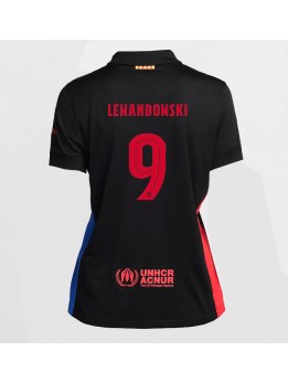 Barcelona Robert Lewandowski #9 Replika Borta Kläder Dam 2024-25 Kortärmad